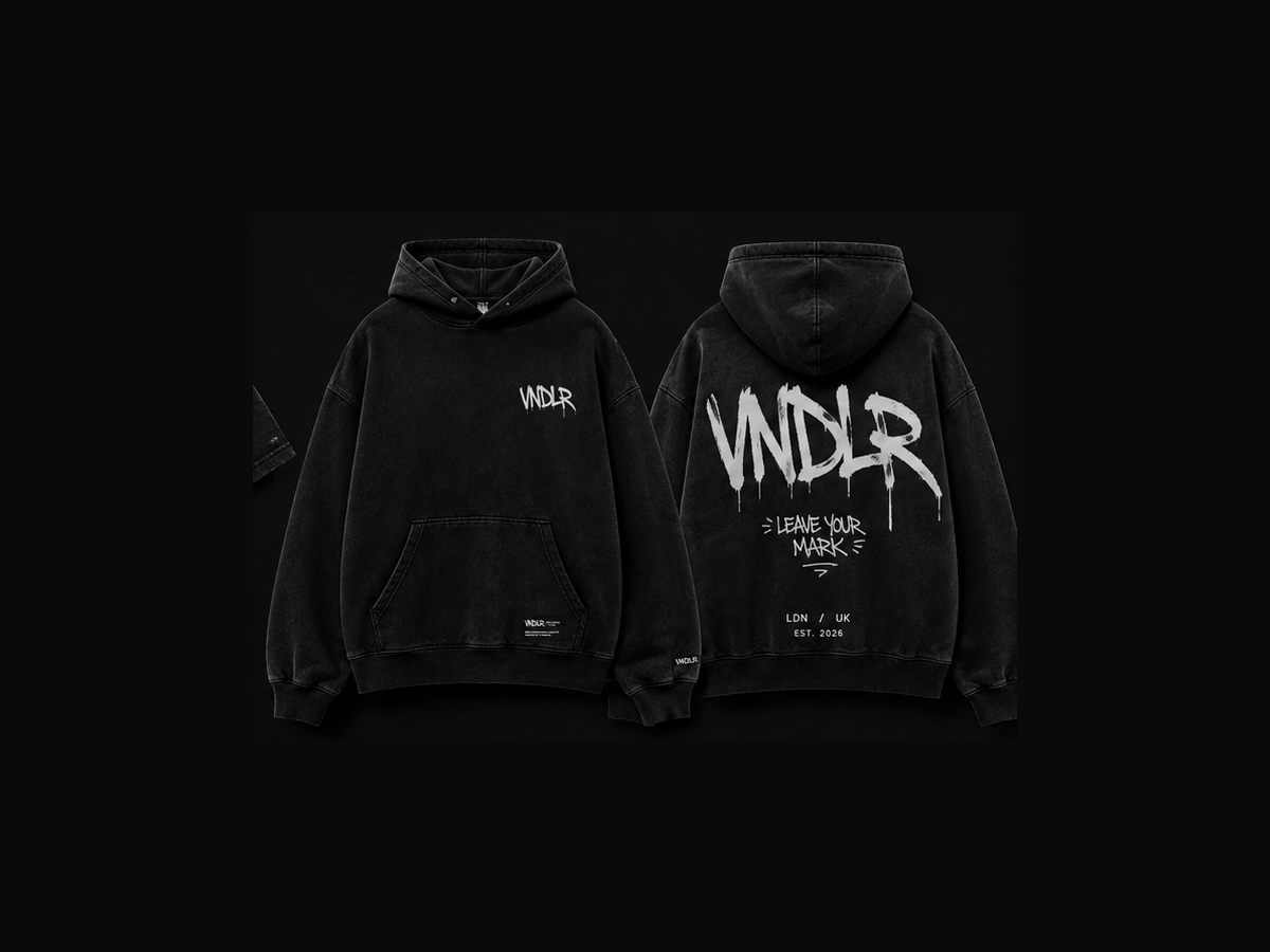 VNDLR Yard Hood in washed black, front and back